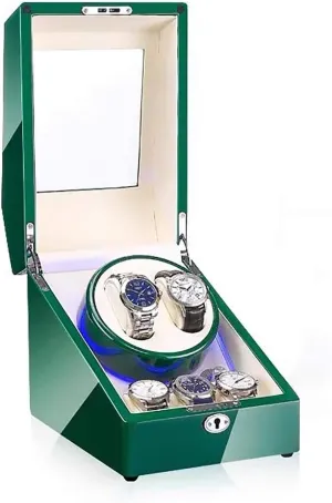 Open Lid Stop Watch Winder Watch StorageYS Watch Winders - 3 2 Mechanical Watch Shaker Led Automatic Winding Box Household Mute Anti-Magnetic Electric Motor Box Watch priest balloon foremost admission Storage Display Box 