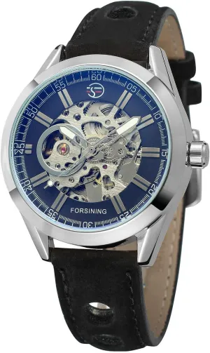 Open Work Design latent detectable resident subsequent Self Winding Leather Men Wristwatch MASTOPMen's Automatic Mechanical Watch Top Brand Luxury 