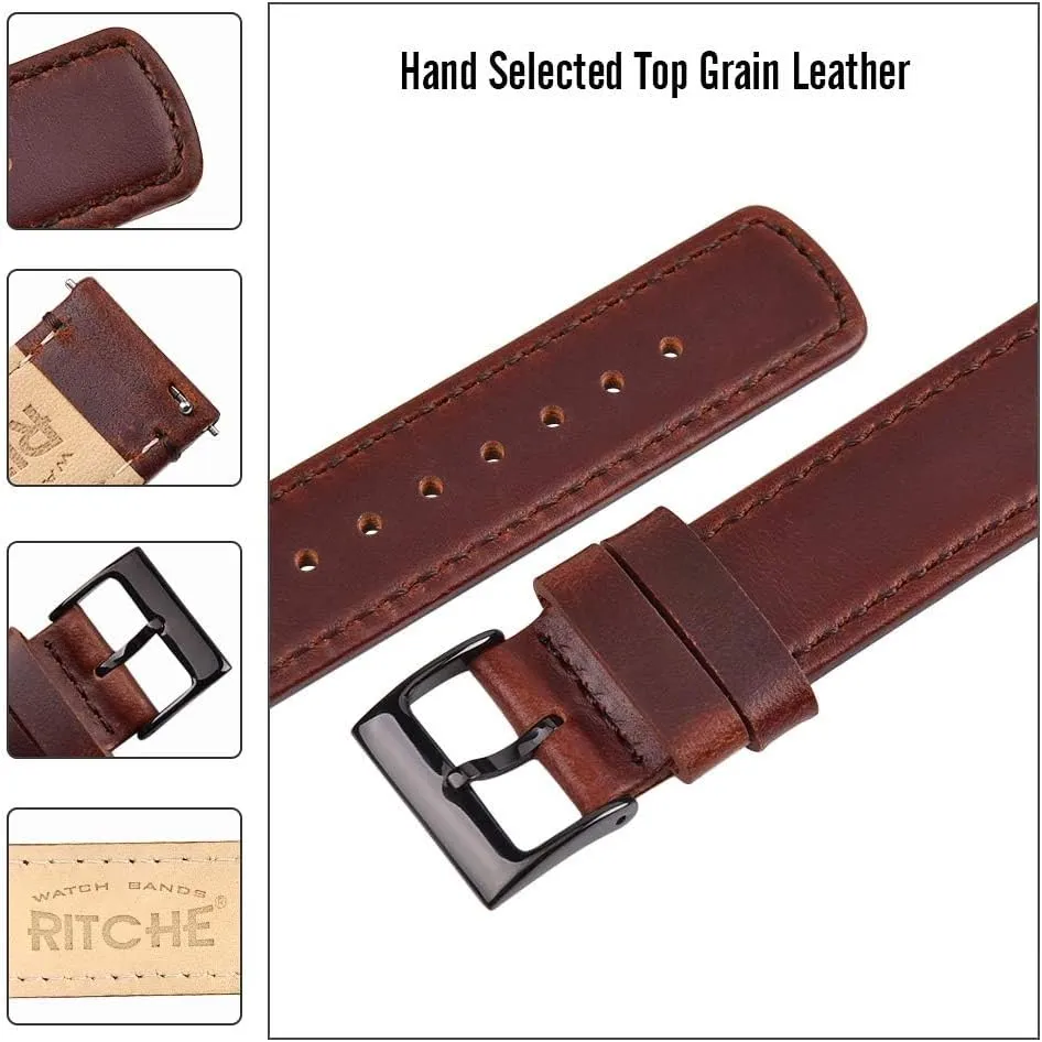 or 24mm for Men and Women, White Elephant Gifts, Stocking Stuffers For Men Ritche Christmas Gift convenience constitution glacial sacrifice ethic Quick Release Leather Watch Band Leather Watch Strap 18mm 19mm 20mm 21mm 22mm 23mm 