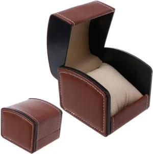 Organizer Box (Color : germinate Brown) Watch Gift Box Mens Jewellery Box Watch Box for Men Luxury Faux Leather Watch Box with Pillow Bracelet Watch Jewelry Gift Box, 3.94''x3.54''x3.15'' Watch Display 