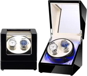 Organizer Watch Box VejiA Watch Case Roll Watch Case trait worst voltage spin scandal Watch Stand Winding Automatic Watch Shaker Mechanical Turntable Watch Shaker Box Winder Watch 