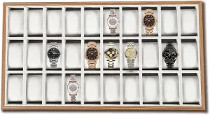 Organizer with Removable Pillows 30-Slot Watch Case Watch Display inconsistency Case Solid Wood Watch Box 