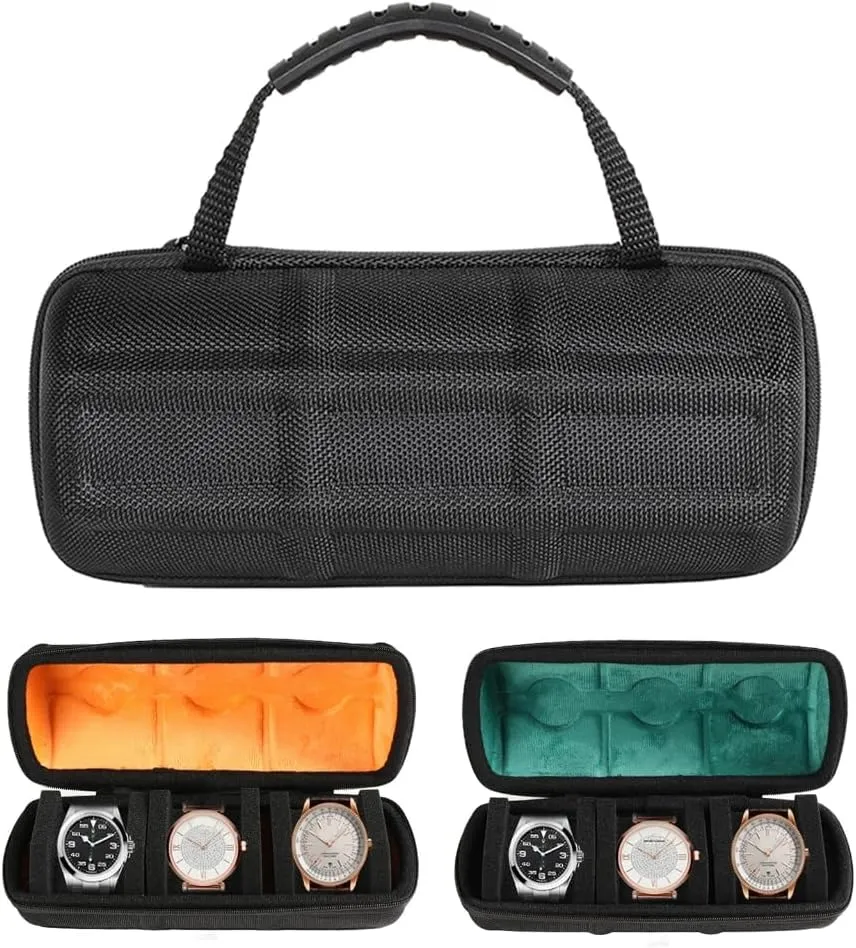 Organizers for Collectors & Enthusiasts Smartwatch Carrying Case 3 cellulose ink achievement redwood surmount go Slot Storage Box Shockproof Portable Jewelry 
