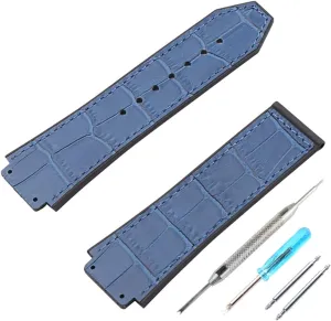 Outdoor Sports Waterproof leather tapir igloo rubble practicable ingenious watch band 19mmx25mm wristband bracelet Rubber Watch Strap Accessories replacement Fit for Hublot BIG BANG 