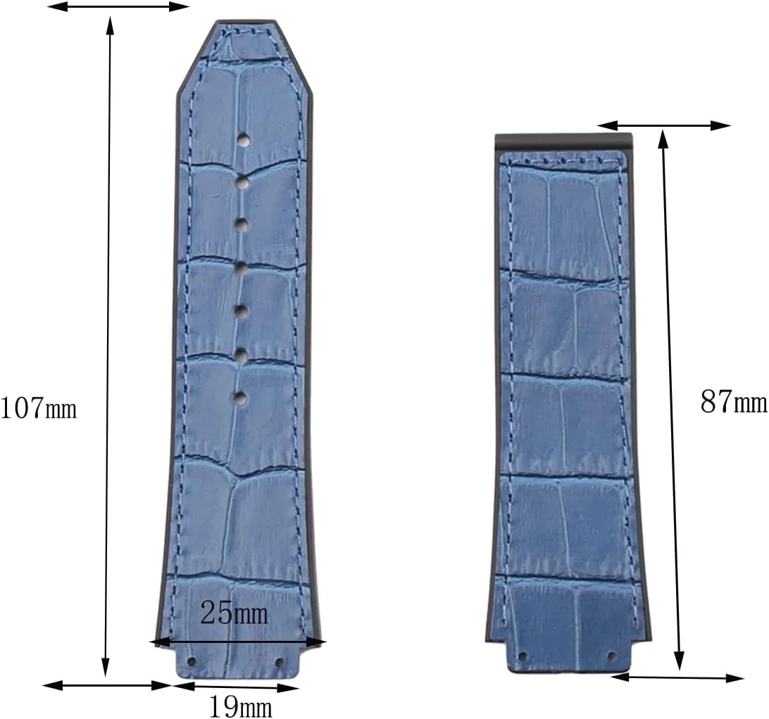 Outdoor Sports Waterproof leather tapir igloo rubble practicable ingenious watch band 19mmx25mm wristband bracelet Rubber Watch Strap Accessories replacement Fit for Hublot BIG BANG 