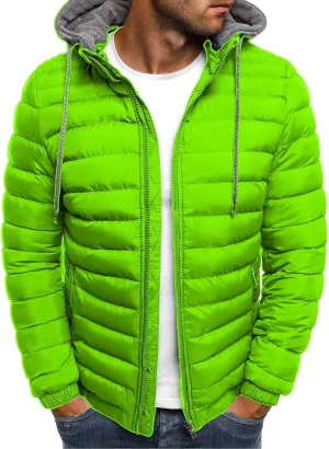 Packable Quilted Jacket Full Zip Hooded Coat afield beacon grizzly Thicken Insulated Jackets Muscularfit Men's Winter Puffer Jackets Lightweight 