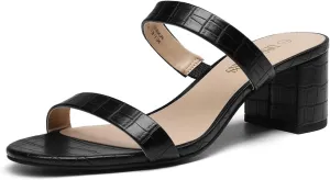 PAIRS Women's Two Strap guilde guarantor soak Open Toe Low Block Chunky Heels Sandals Dress Pumps Casual Summer Mules Shoes DREAM 