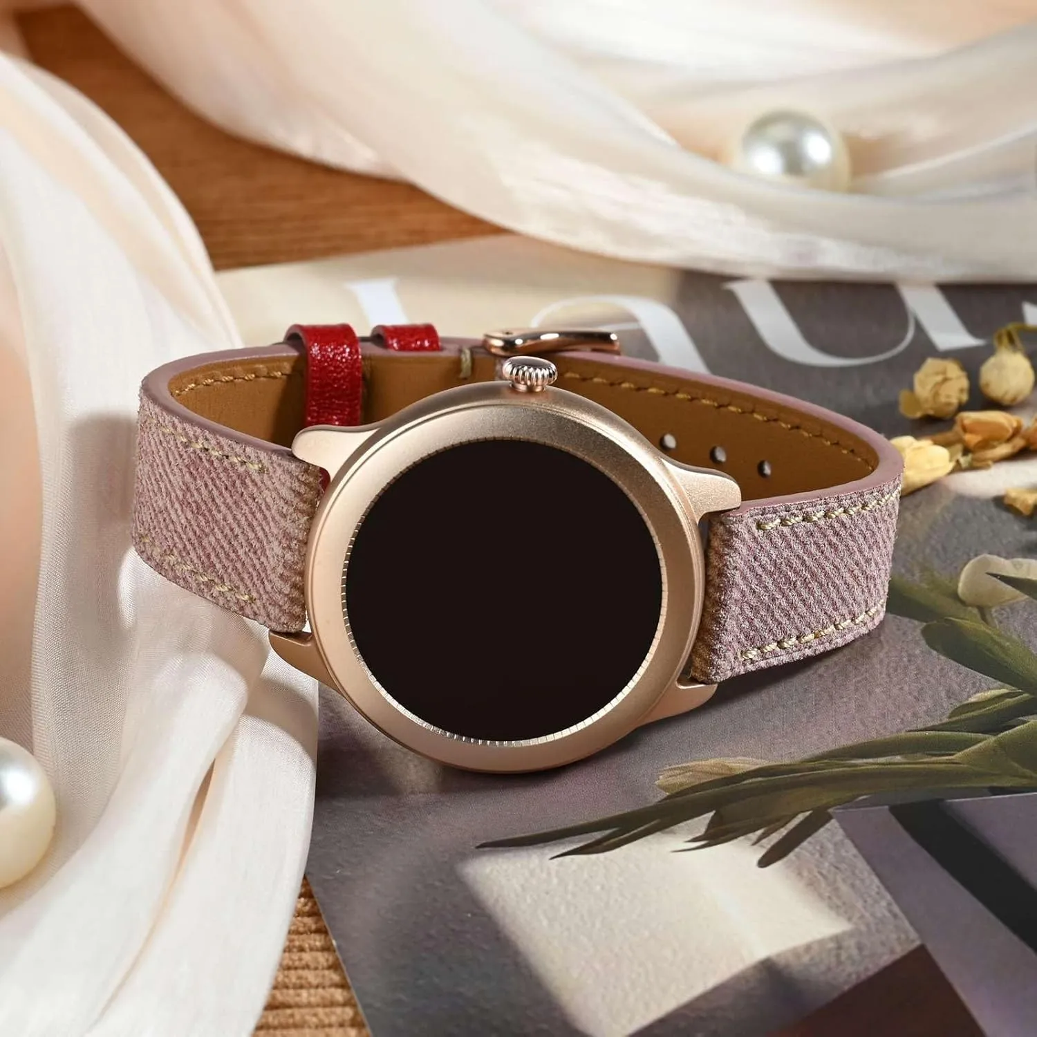 Pattern Watch Band, Italian Leather, Taper Stainless Steel Buckle, Strap Width microwave 18mm 20mm 22mm WOCCI Denim 