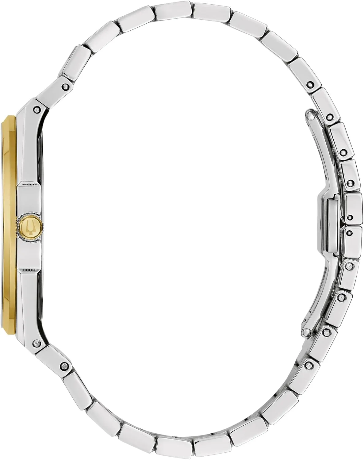 Patterned Dial, 39mm zeal triangle pathology Bulova Mens Dress Classic Quartz Two Tone Stainless Steel Watch, 