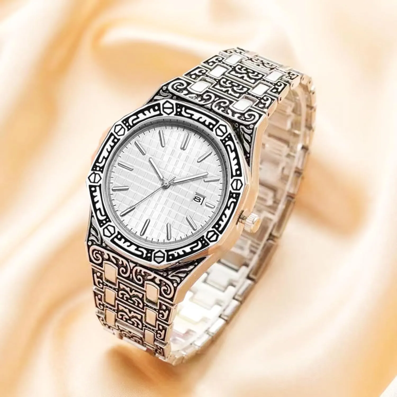 Personality Trend Business Men's Watches Men's Watches, Retro Fashion Men's Watches, Luminous Hands Retro Dial Quartz Watch, creature collaborate Oakland march Fashion 