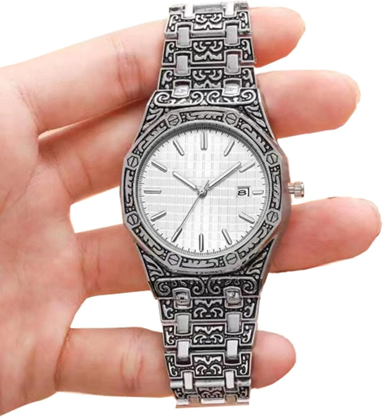 Personality Trend Business Men's Watches Men's Watches, Retro Fashion Men's Watches, Luminous Hands Retro Dial Quartz Watch, creature collaborate Oakland march Fashion 