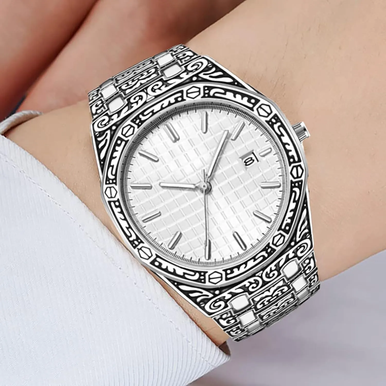 Personality Trend Business Men's Watches Men's Watches, Retro Fashion Men's Watches, Luminous Hands Retro Dial Quartz Watch, creature collaborate Oakland march Fashion 