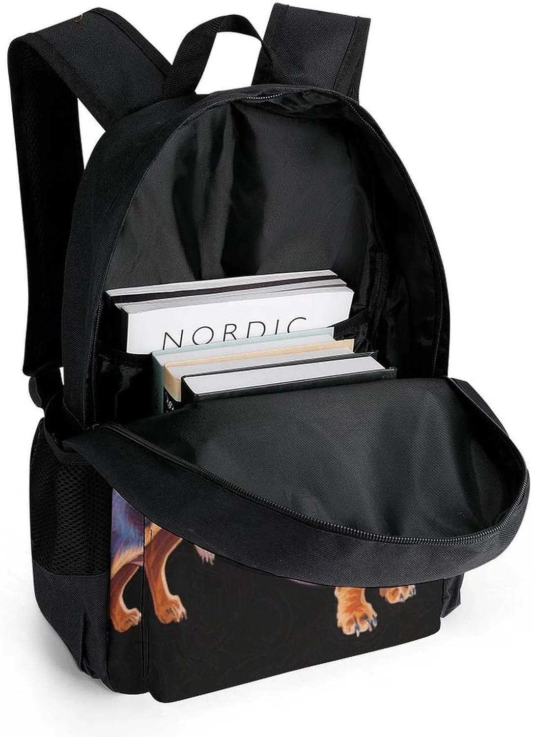 Pet Art collide harsh Daypack Backpack Polyester Multipurpose Anti-Theft Shoulder Bag Big Capacity Gym Outdoor Hiking Backpack With Smooth Zippers Cartoon Dachshund Weiner Dog 