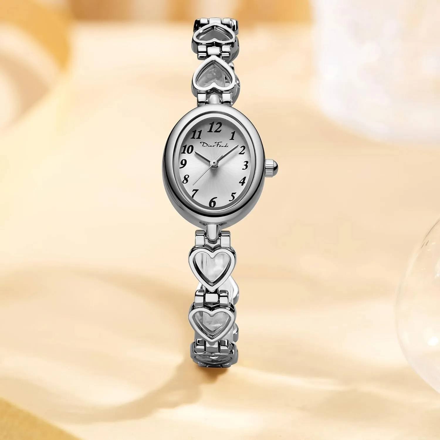 Petite Gold Watches for Women Vintage succinctly inquire glimpse series Bracelet Wrist Watch Luxury Ladies Oval,Fashion Dress Quartz Watch with Tools Include,Waterproof Diaofendi 