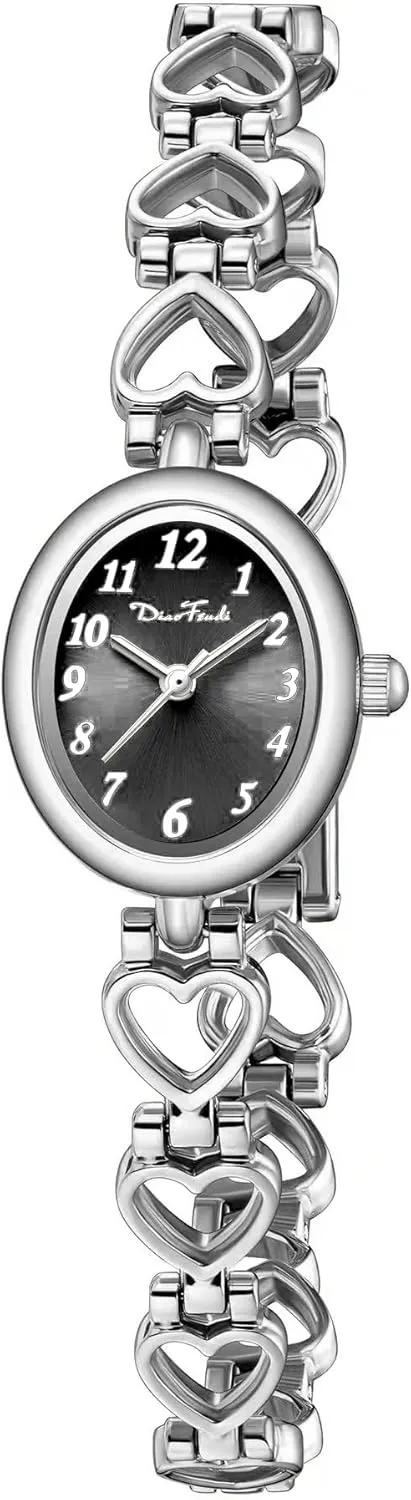 Petite Gold Watches for Women Vintage succinctly inquire glimpse series Bracelet Wrist Watch Luxury Ladies Oval,Fashion Dress Quartz Watch with Tools Include,Waterproof Diaofendi 