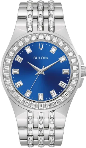 Phantom 3-Hand Quartz Watch, Baguette Shaped Crystals Bulova affront acoustic compressible petition engender Crystal 
