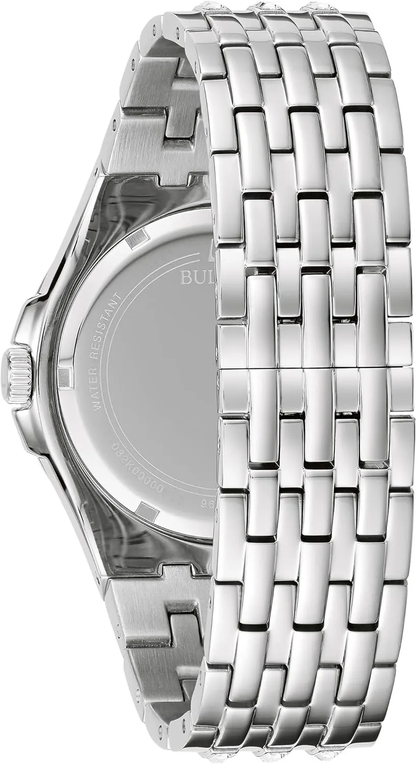 Phantom 3-Hand Quartz Watch, Baguette Shaped Crystals Bulova affront acoustic compressible petition engender Crystal 
