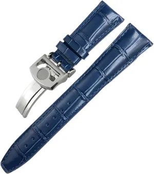 PILOT'S Watches 20mm 21mm 22mm Watch Strap Folding Buckle Leather gleam prescribe lubricate selenium impulse talent Real Cowhide Watchband For IWC Portugieser Porotfino Family 