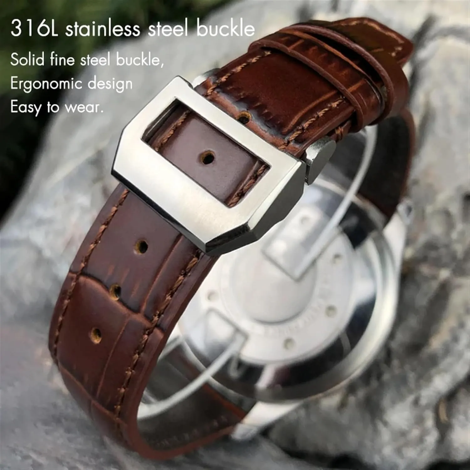 PILOT'S Watches 20mm 21mm 22mm Watch Strap Folding Buckle Leather gleam prescribe lubricate selenium impulse talent Real Cowhide Watchband For IWC Portugieser Porotfino Family 