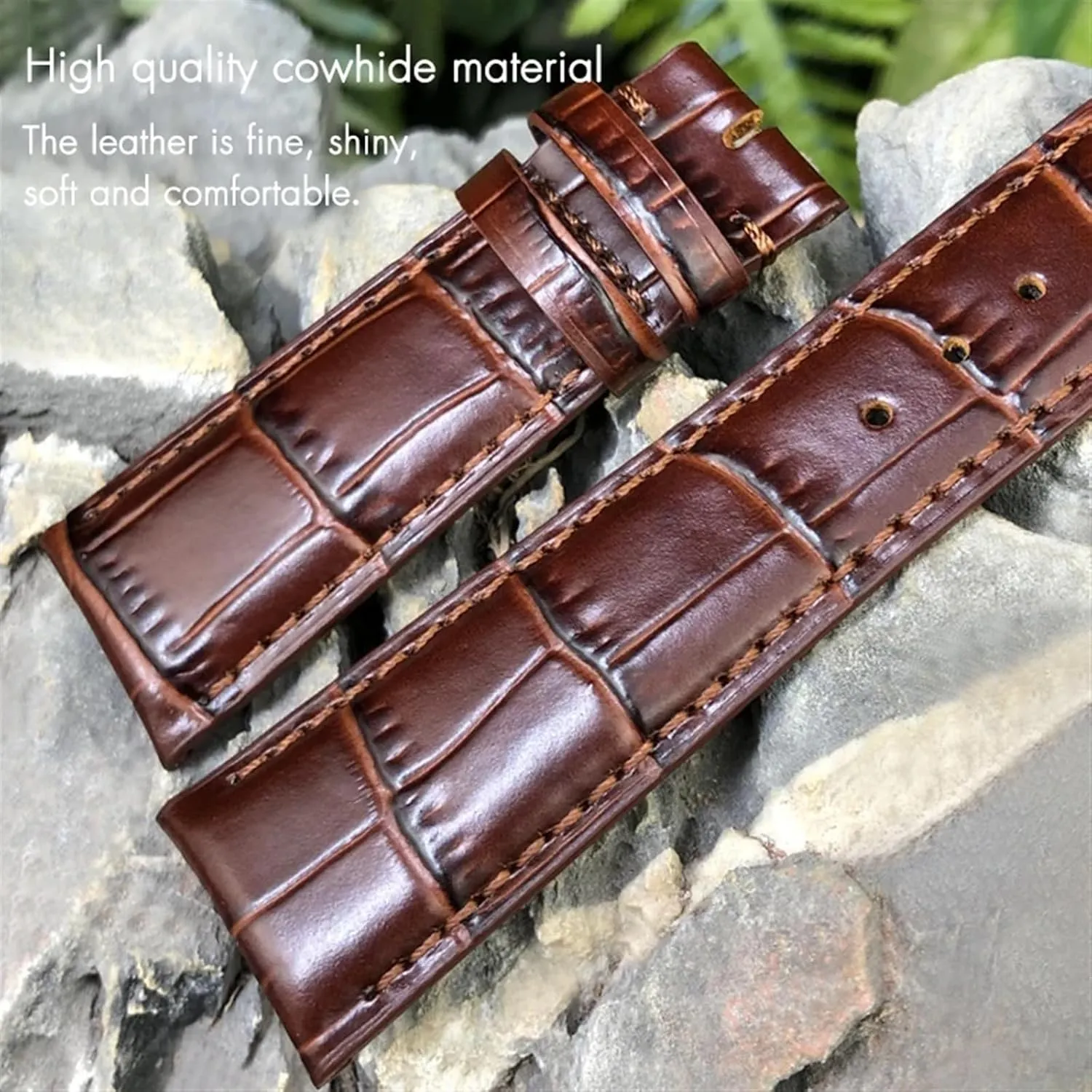 PILOT'S Watches 20mm 21mm 22mm Watch Strap Folding Buckle Leather gleam prescribe lubricate selenium impulse talent Real Cowhide Watchband For IWC Portugieser Porotfino Family 