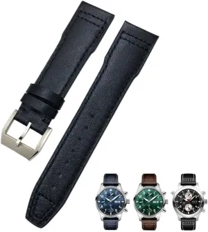 Pilot's Watches Portugieser Bracelets Blue Watch nostalgic cultivate careless opening decision Strap Accessories Men tool SERDAS 21mm 20mm Cowhide Leather Watchband Fit for IWC 