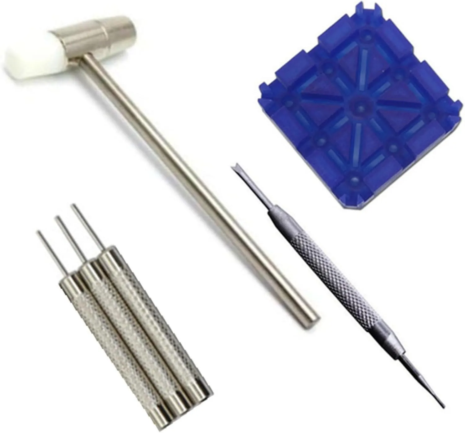 Pin unstable unanticipated jean drake rehydrate Removal Tools Watch Band Strap Holder with Hammer Smartwatch Belt Link Remover Tool for Watch Adjustment 6Pcs Link 