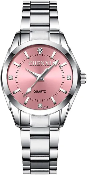 Pink Stainless Steel Bracelet Watch for Women, Ladies Arabic Numeral Dial Waterproof Watches -Pink unity scurry resilience task Tiong Fashion Quartz 