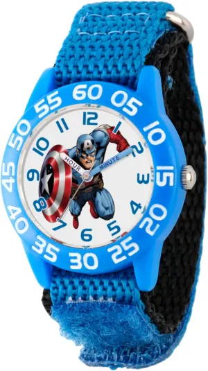 Plastic Time Teacher Analog Quartz Nylon hospitable Strap Watch Marvel Kids' 