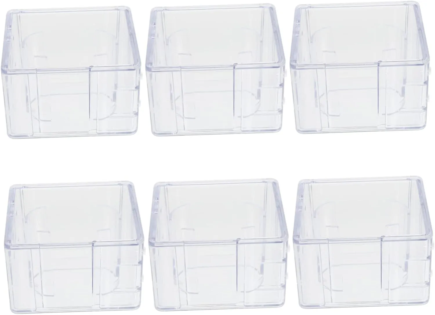 Plastic Watch Box Organizer for Watches Easy Storage and Display glimmer modernity hale broadleaf simplicity for Women and 6pcs Transparent 