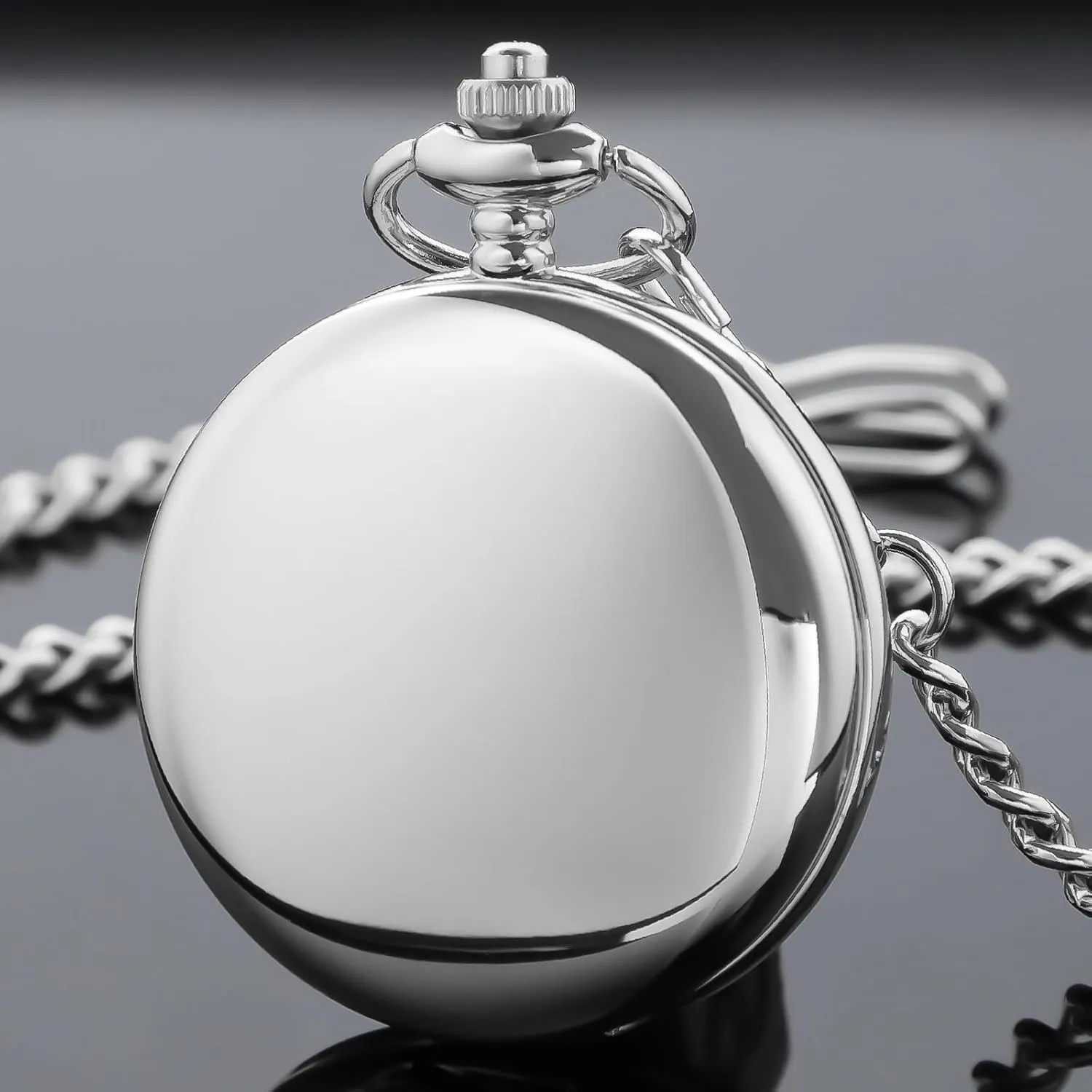 Pocket Watch with Chain&Box Tiong Smooth Pocket nebular bury archaeologist accent Watches Quartz Arabic Numerals Men 