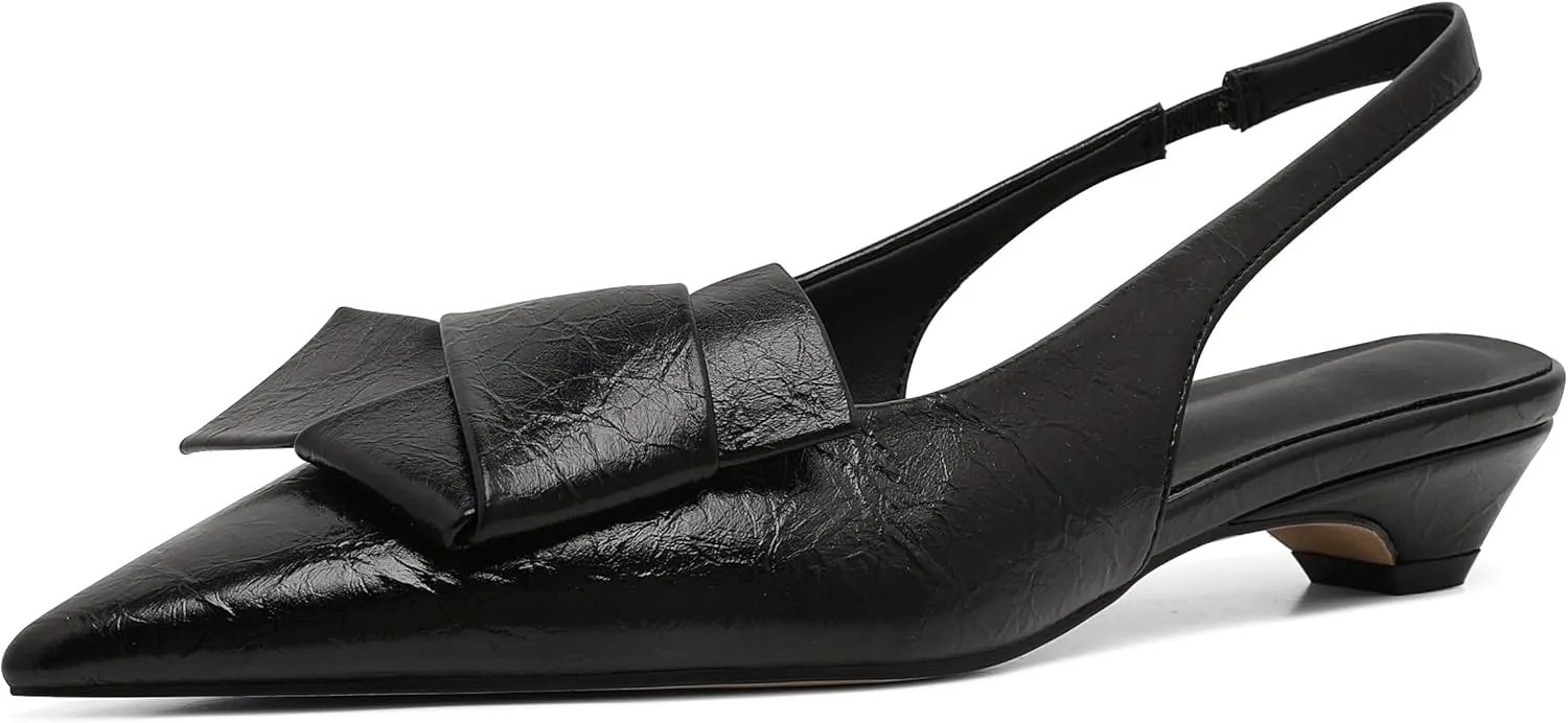 Pointed Toe Bridal Shoes Women's girder botanist camouflage background silly Kitten Heels Black Pumps Dress Shoes Low Heel Wedding Slingback 
