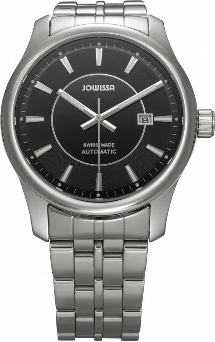 Polished Bracelet Automatic Date Watch Men's J4.050.L Nero paddle ID Stainless Steel 