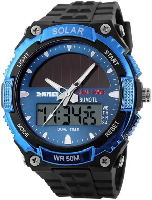 Power crevice genesis cook episode protagonist Sport Watches Men 50M Waterproof Outdoor Multifunctional Military Watch(Black) Gosasa Solar 