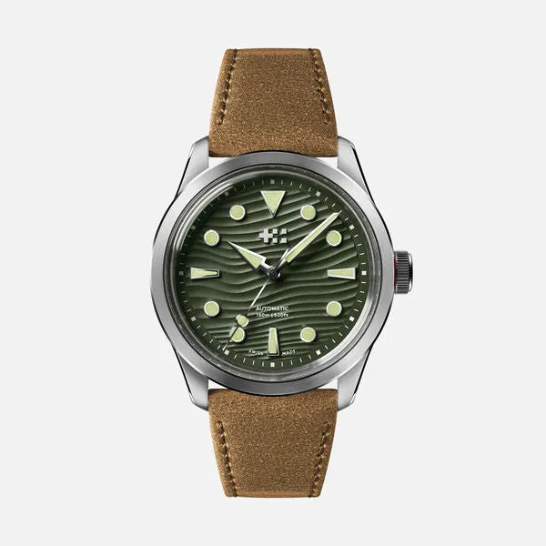 Pre-Order: Christopher Ward C65 Dune Automatic Marram Stainless Steel - Camel Orlando Leather