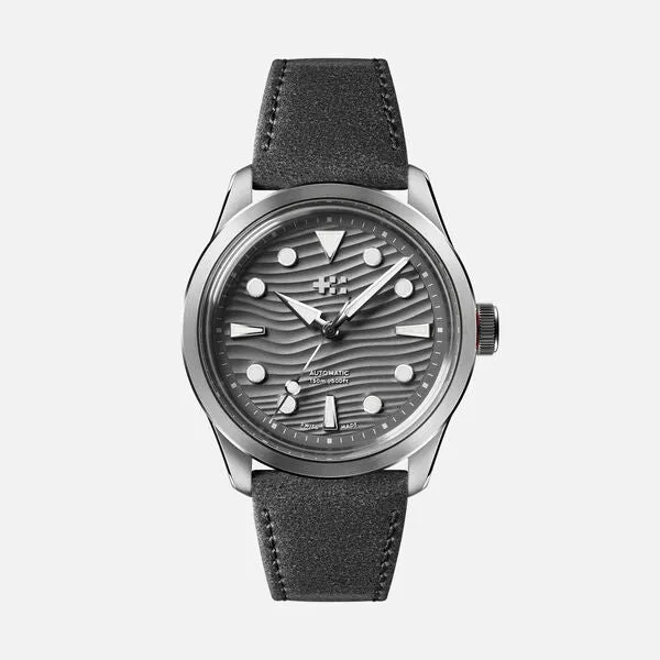 Pre-Order: Christopher Ward C65 Dune Automatic Stainless Steel - Grey Orlando Leather