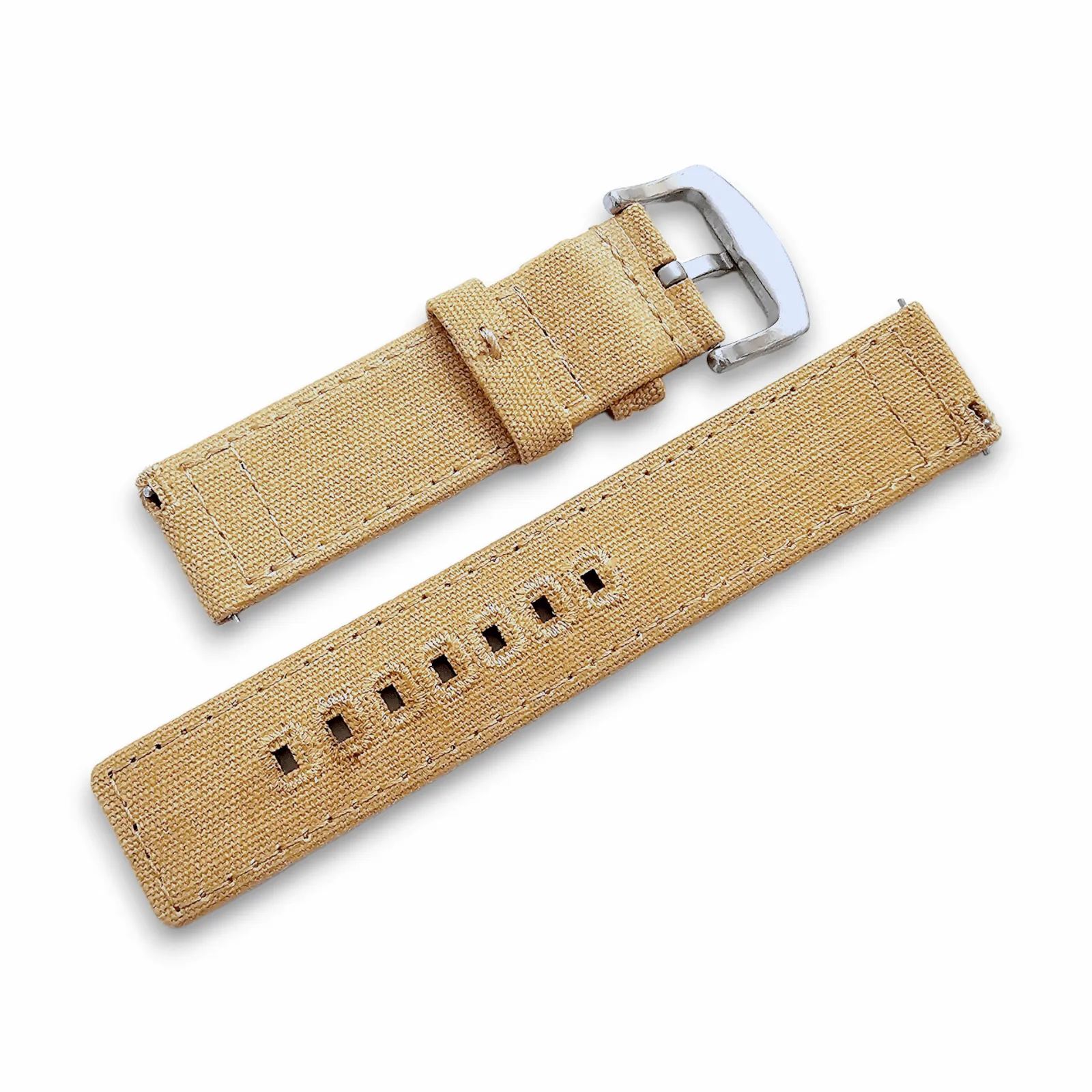Premium Canvas Sailcloth Watch Strap Band Field Mens Quick Release 20mm 22mm UK