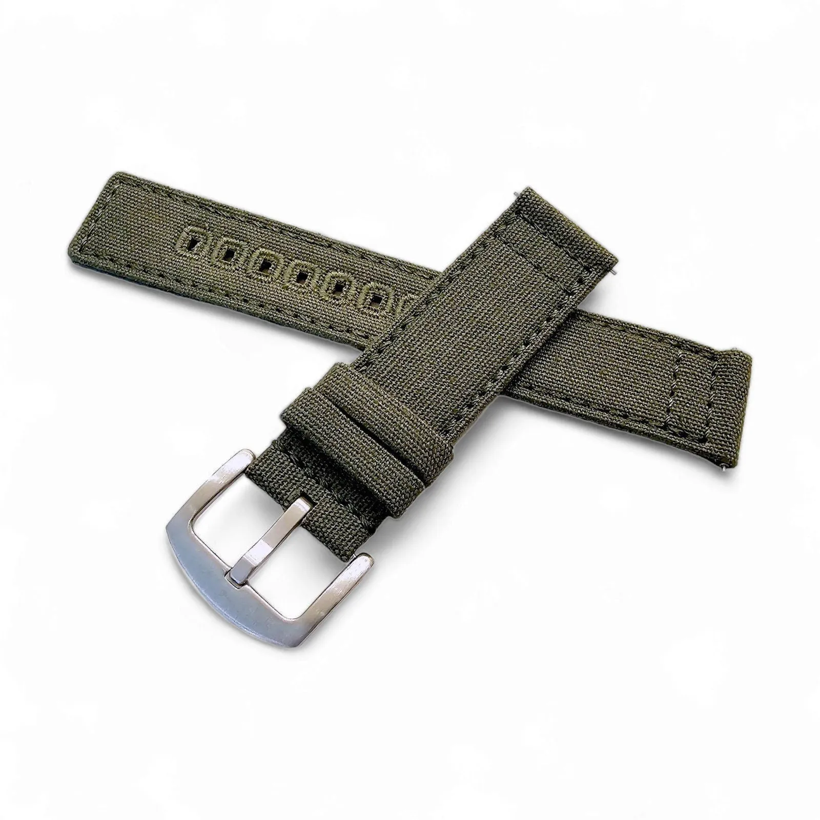 Premium Canvas Sailcloth Watch Strap Band Field Mens Quick Release 20mm 22mm UK