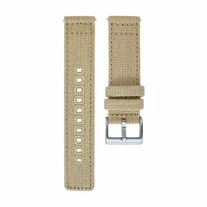 Premium Canvas Sailcloth Watch Strap Quick Release 20mm 22mm Khaki Beige