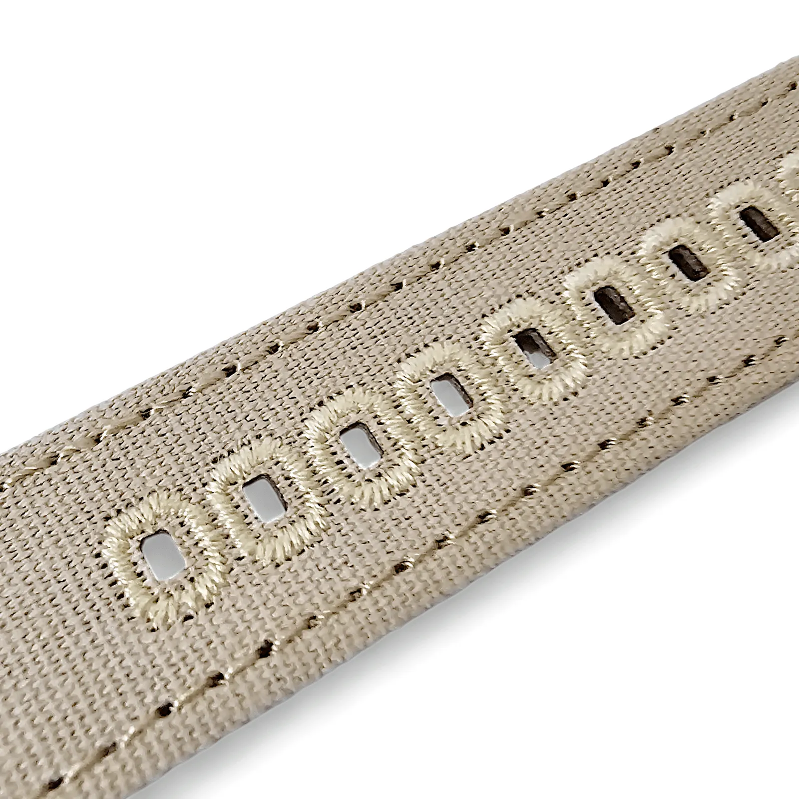 Premium Canvas Sailcloth Watch Strap Quick Release 20mm 22mm Khaki Beige