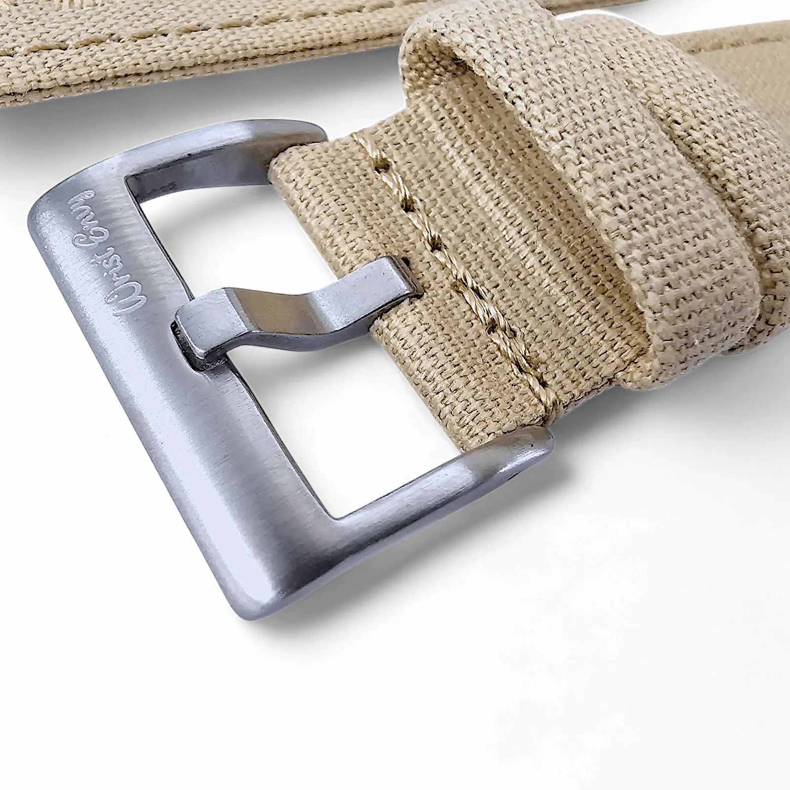 Premium Canvas Sailcloth Watch Strap Quick Release 20mm 22mm Khaki Beige
