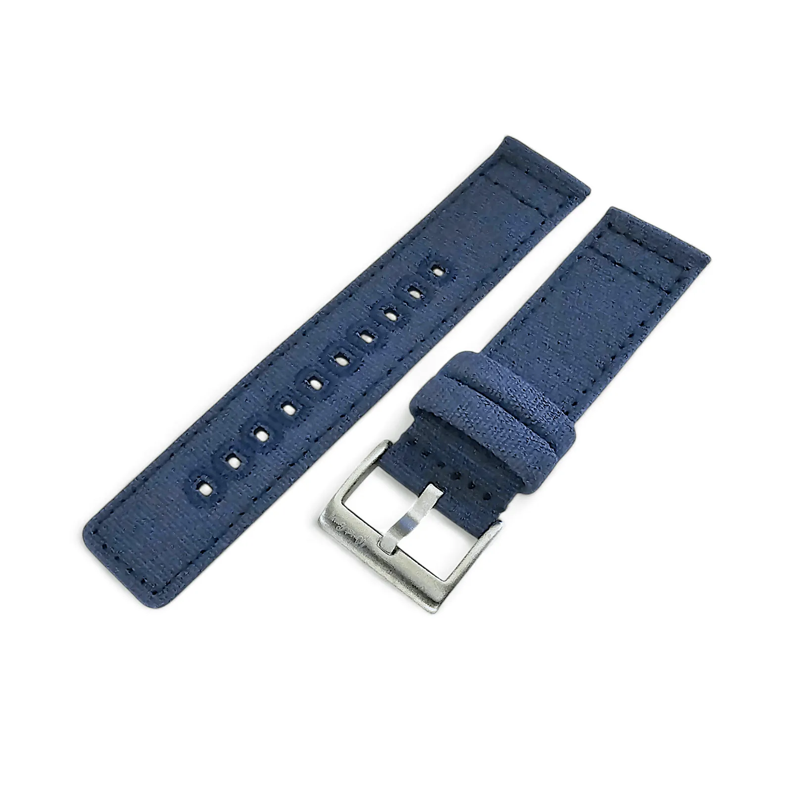 Premium Canvas Sailcloth Watch Strap Quick Release 20mm 22mm Navy Blue