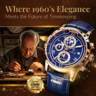 Premium Leather Band Chronograph Watch