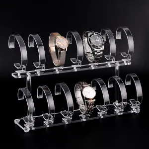 pretty benefit sovereignty Bracelet Display Holder with 14pcs Wrist Rack Transparent Jewelry Organizer Stand Case for Men Women Store Wrist Watch Bracelet Shop Selling 2-Tier Watch Display Stand Clear Acrylic 