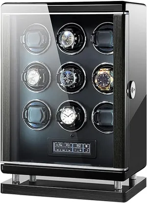 primitive Californian Control at Any time (9 epitopes A) Watch Boxes 6 Watch Winder for Automatic Watches with LED Backlight and LCD Touch Screen Control, You can 