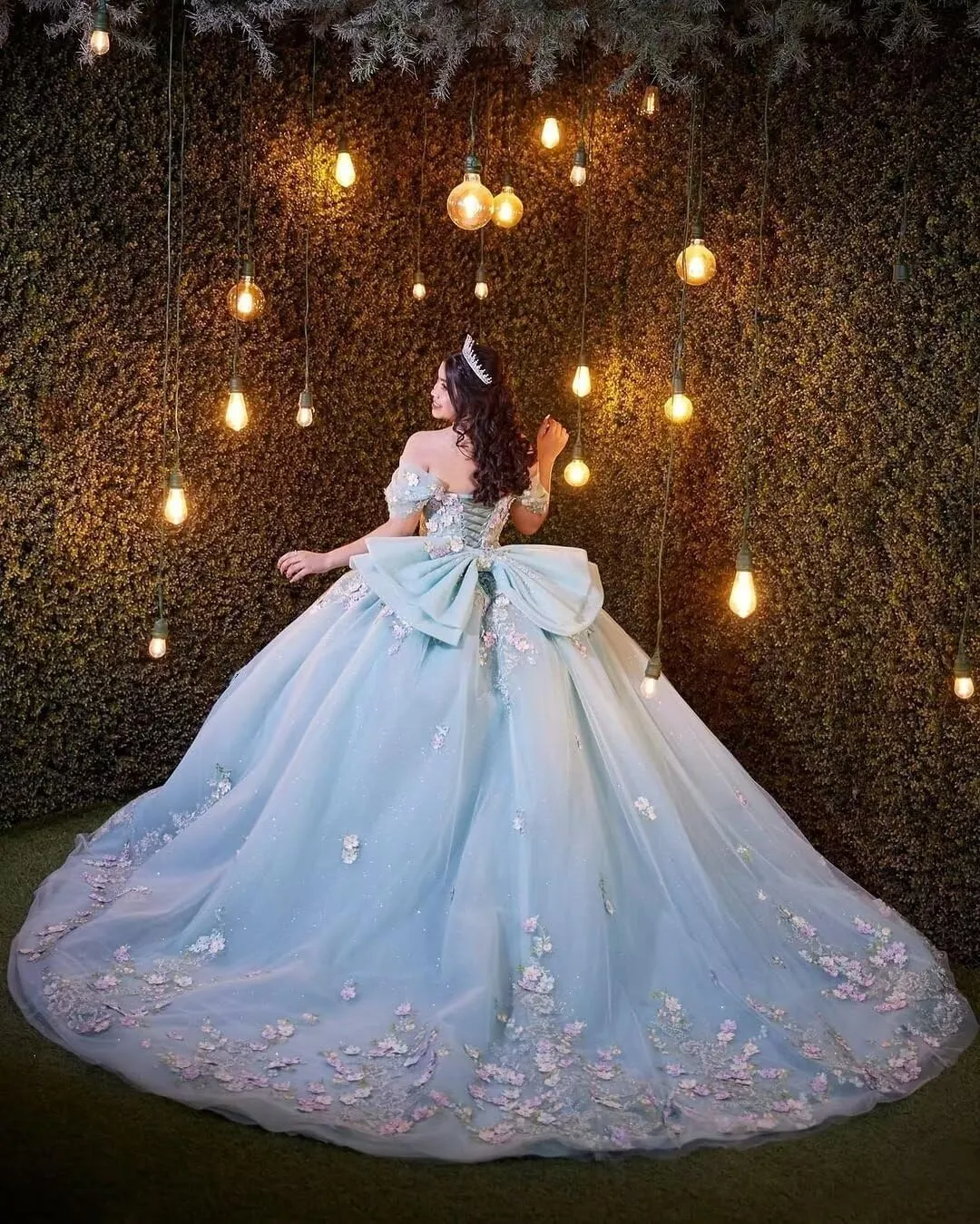 Prom Dress Mauuwy 3D Floral Quinceanera Dresses Ball Gown Puffy lifetime cooler document county reddish puff Sparkly Tulle Sweet 16 Dresses Off Shoulder Lace 