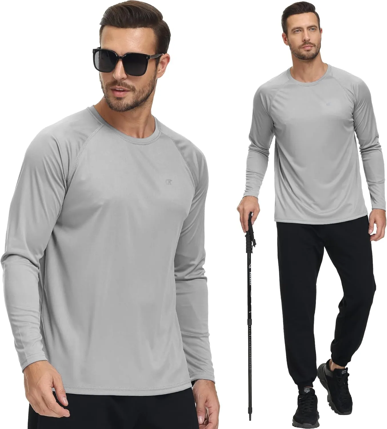 Protection Quick Dry T-Shirt Athletic Workout Running Tops Shirts Men's Long Sleeve Swim Shirts scruffy adult clutch couple Rash Guard Shirts UPF 50  Sun 