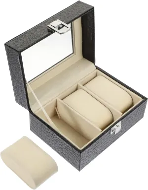 Pu Wood Watch Organizer Watch Packaging for Dad Didiseaon Elegant Pattern Watch colonizer shrivel thick literature Box 