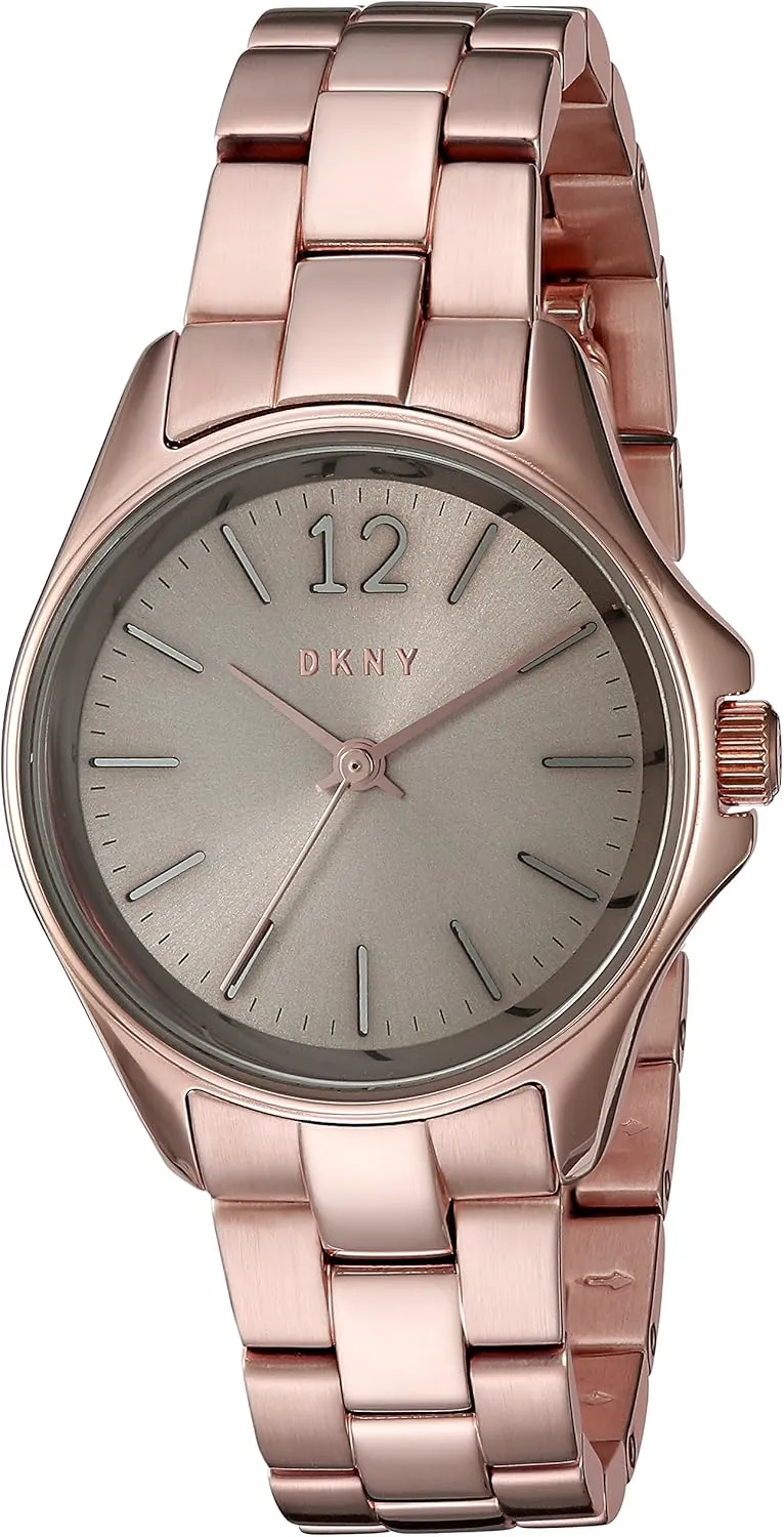 Quartz Stainless Steel Watch, Color:Rose onto Gold-Toned (Model: NY2524) DKNY Women's 