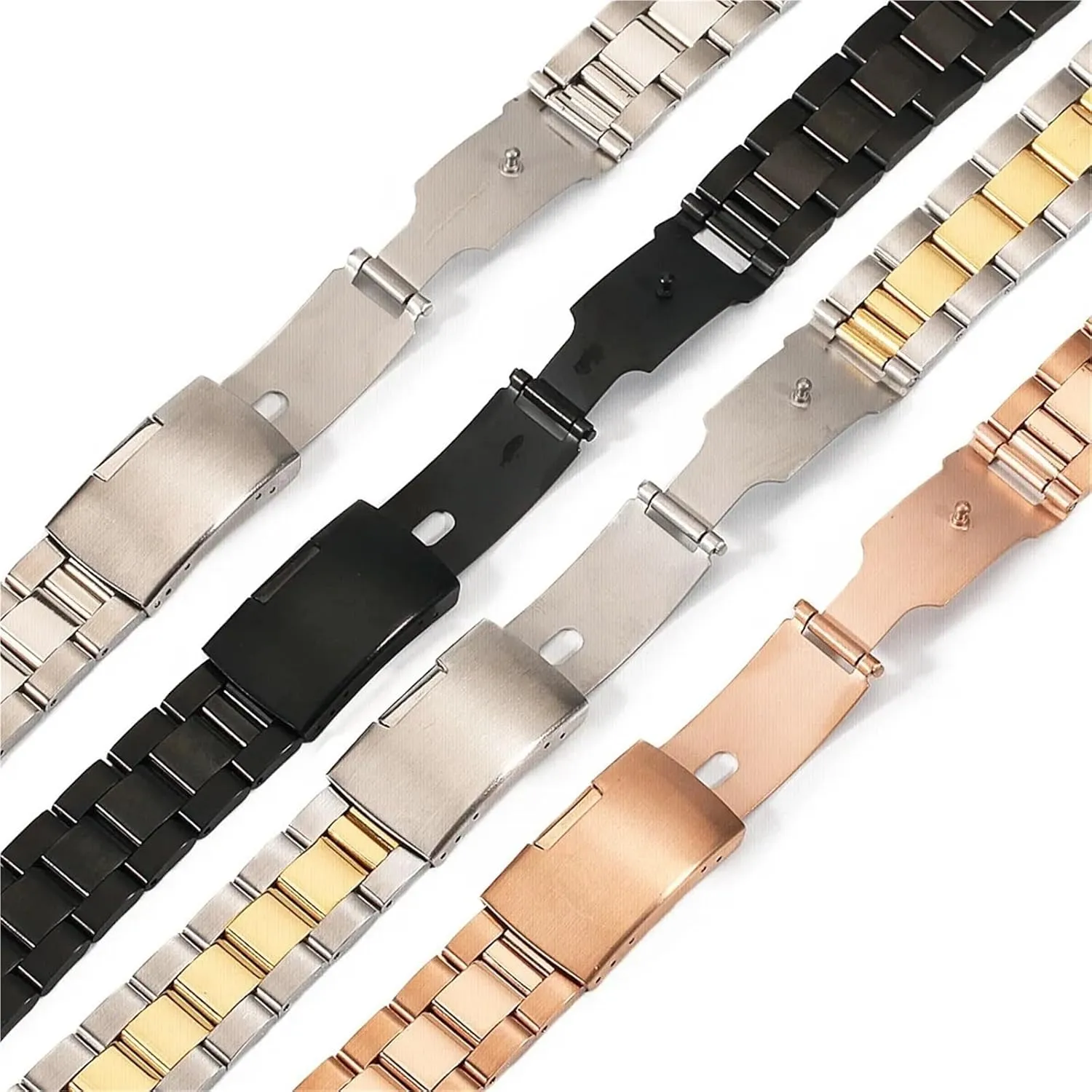 Quartz Watch Stainless Steel Metal Solid Watch Band 18-28mm wet Unisex Watch Accessories Suitable For Smart Watch 