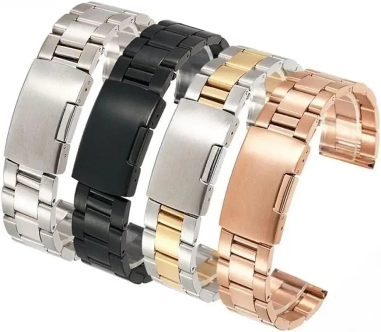Quartz Watch Stainless Steel Metal Solid Watch Band 18-28mm wet Unisex Watch Accessories Suitable For Smart Watch 